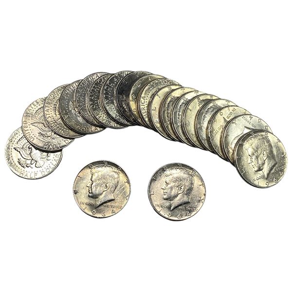 [20] 1964 Kennedy Half Dollar Roll