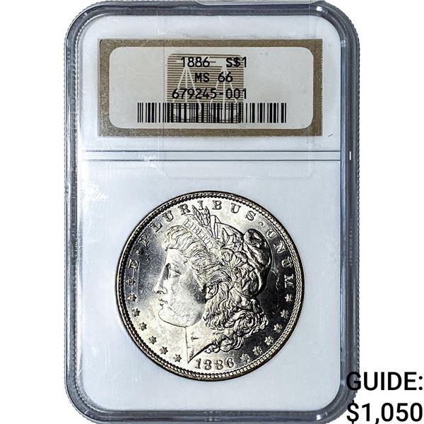 1886 Morgan Silver Dollar NGC MS66