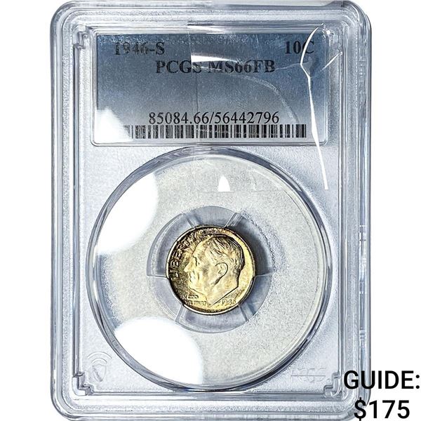 1946-S Roosevelt Dime PCGS MS66 FB