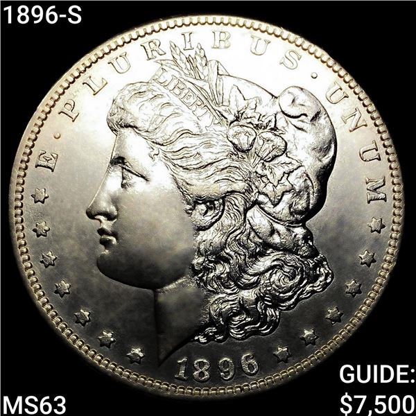 1896-S Morgan Silver Dollar CHOICE BU