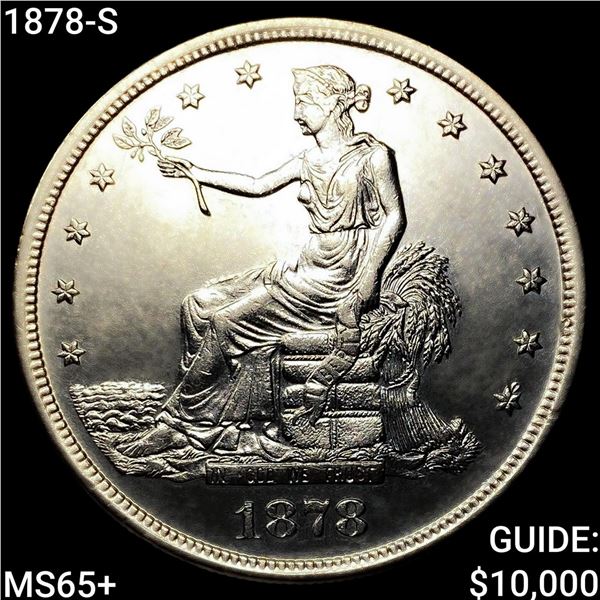 1878-S Silver Trade Dollar GEM BU +