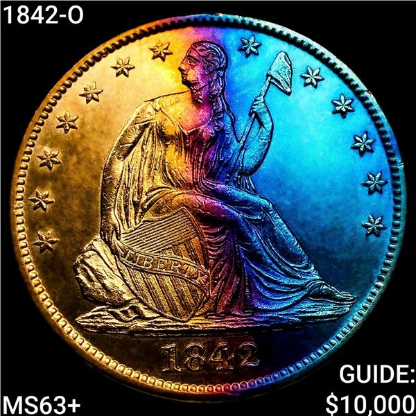 1842-O Seated Liberty Half Dollar CHOICE BU+