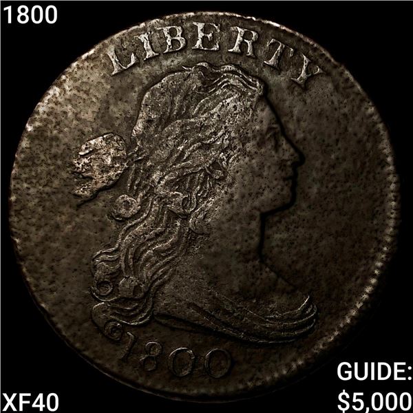 1800 Draped Bust Large Cent NEARLY UNCIRCULATED
