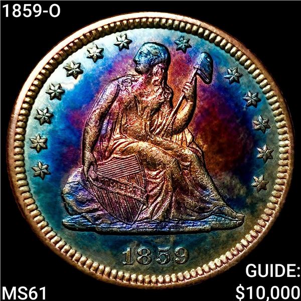 1859-O Seated Liberty Quarter UNCIRCULATED