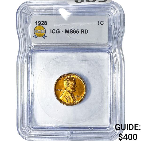 1928 Wheat Cent ICG MS65 RD