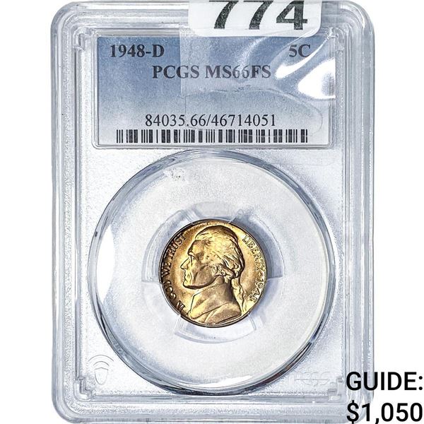 1948-D Jefferson Nickel PCGS MS66 FS