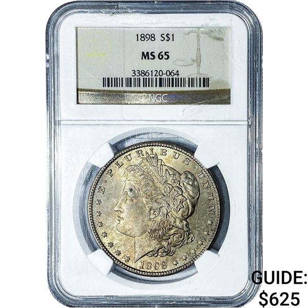 1898 Morgan Silver Dollar NGC MS65