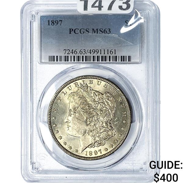 1897 Morgan Silver Dollar PCGS MS63