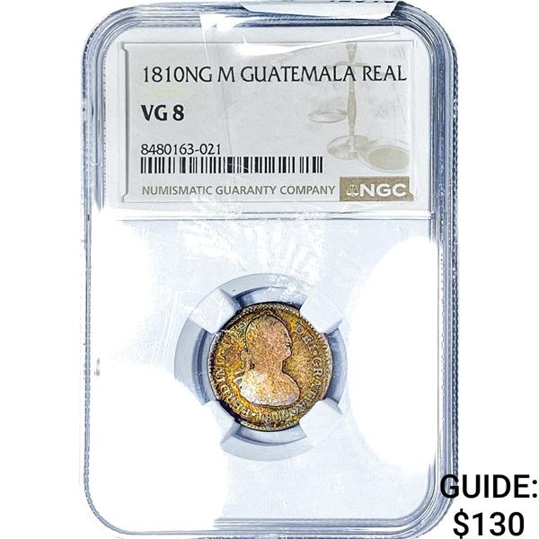1810 Colonial Spain SIlver 1 Real NGC VG8