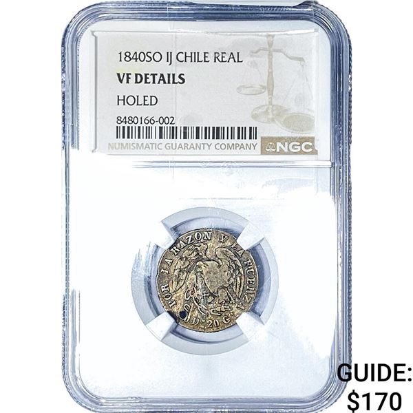 1840 Chile Silver 1 Real NGC VFDetails