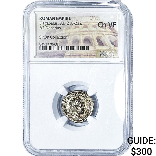 218-222 AD Ancient Roman Empire Elagabalus NGC CH VF