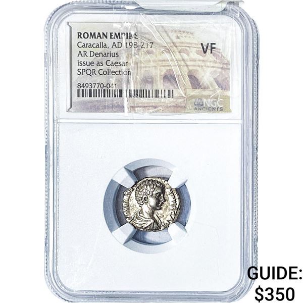 198-217 AD Ancient Roman Empire Caracalla NGC VF