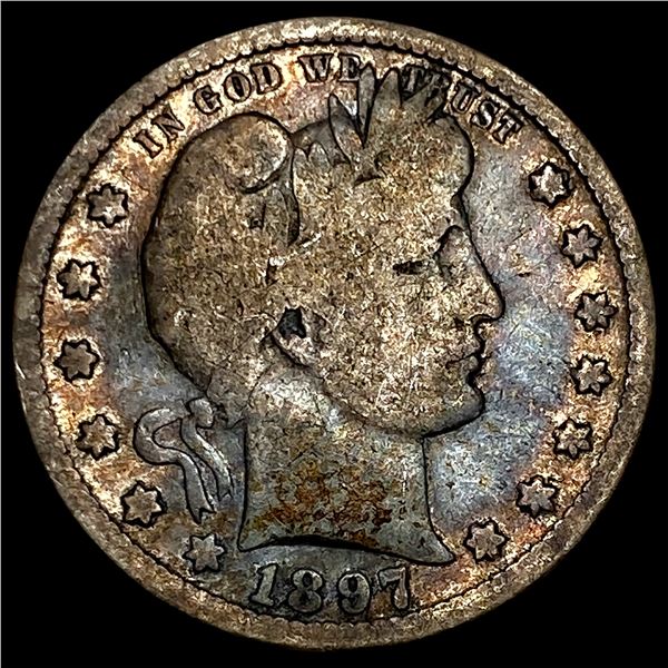 1897-S Silver Barber Quarter NEARLY  UNCIRCULATED