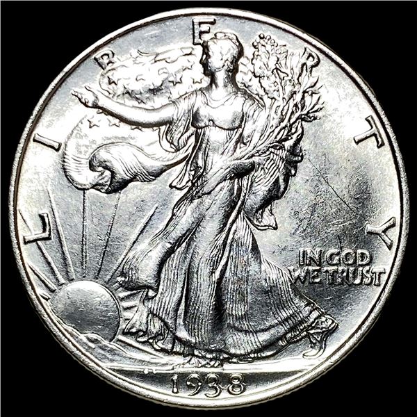 1938 Silver Half Dollar Walking Liberty  CHOICE AU
