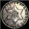 Image 1 : 1854 Silver Three-Cent Piece CLOSELY  UNCIRCULATED