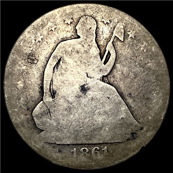 1861-O Silver Seated Liberty Half Dollar  NICELY CIRCULATED