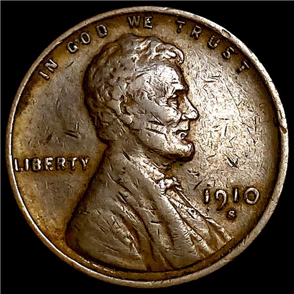 1910-S Lincoln Wheat Cent NEARLY UNCIRCULATED