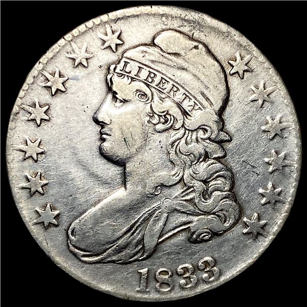 1833 Silver Capped Bust Half Dollar HIGH  GRADE