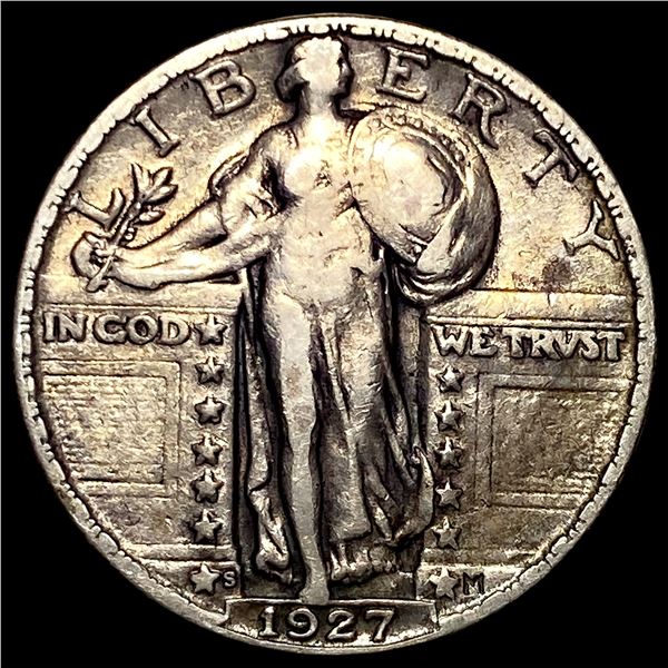 1927-S Silver Standing Liberty Quarter  LIGHTLY CIRCULATED