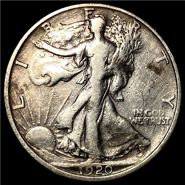 1920-S Silver Walking Liberty Half Dollar  LIGHTLY CIRCULATED