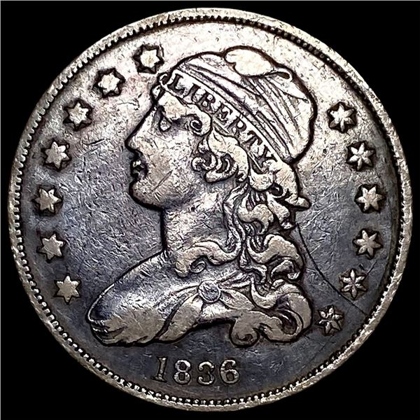 1836 Silver Capped Bust Silver Quarter NEARLY  UNCIRCULATED