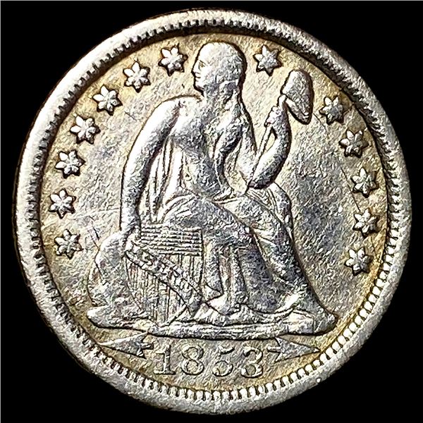 1853-O Silver Seated Liberty Dime CLOSELY  UNCIRCULATED