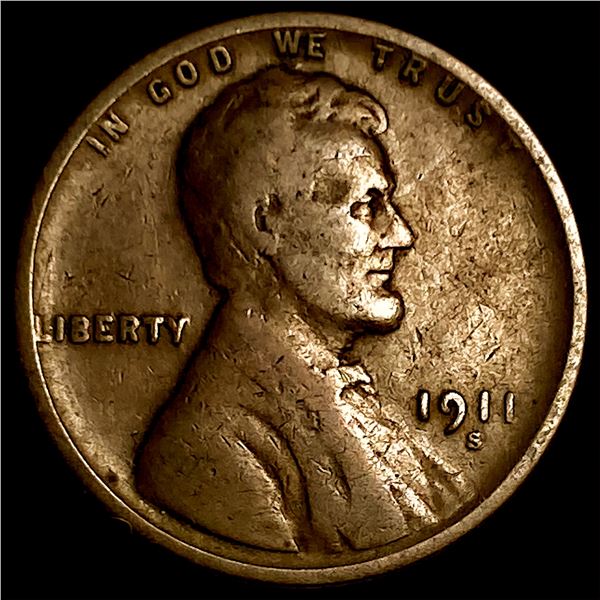 1911-S Lincoln Wheat Cent NICELY CIRCULATED