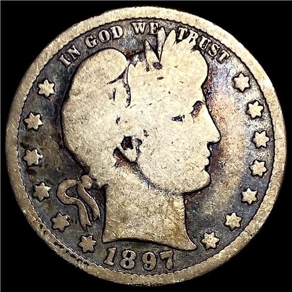 1897-O Barber Silver Quarter NICELY  CIRCULATED