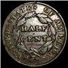 Image 2 : 1835 Copper Half Cent NEARLY UNCIRCULATED