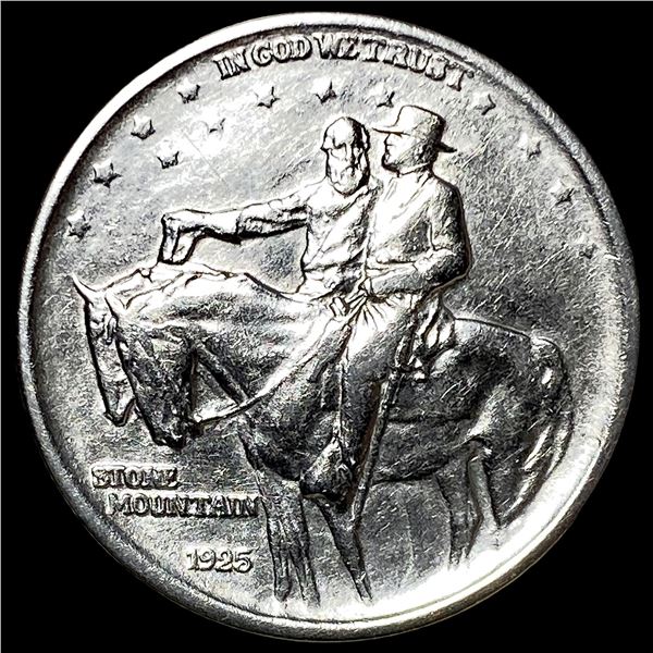 1925 Silver Half Dollar Stone Mountain NEARLY  UNCIRCULATED