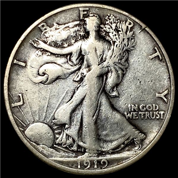 1919-S Silver Walking Liberty Half Dollar  ABOUT UNCIRCULATED