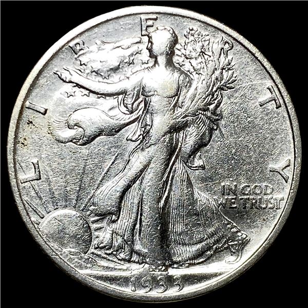 1933-S Silver Walking Liberty Half Dollar  NEARLY UNCIRCULATED