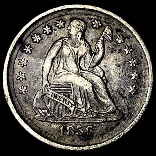 1856 Silver Seated Liberty Half Dime LIGHTLY  CIRCULATED