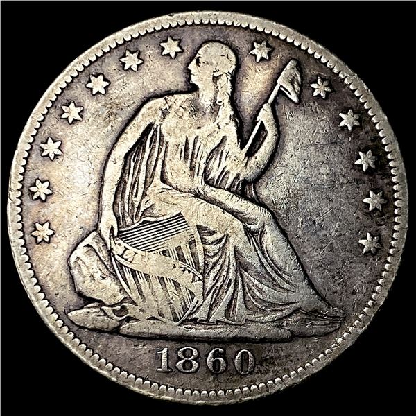 1860-O Silver Half Dollar LIGHTLY CIRCULATED