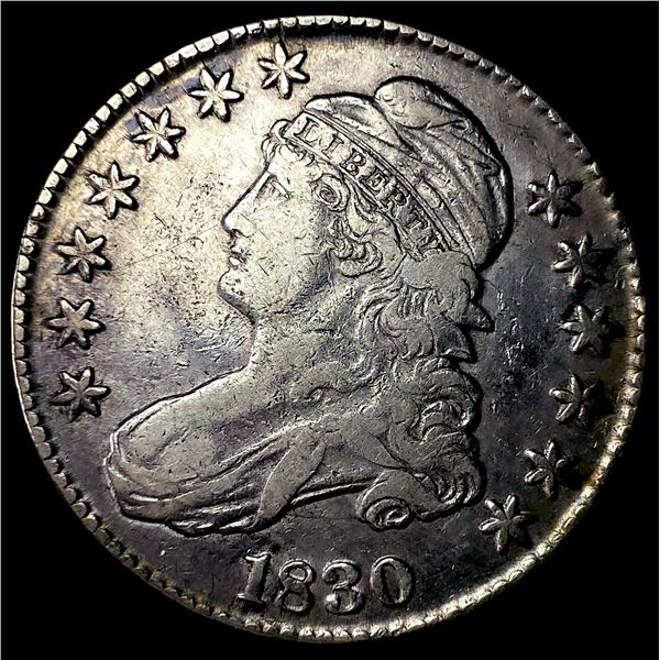 1830 Silver Capped Bust Half Dollar NEARLY  UNCIRCULATED