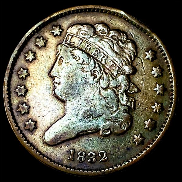 1832 Copper Half Cent LIGHTLY CIRCULATED