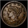 Image 1 : 1855 Braided Hair Large Cent CLOSELY  UNCIRCULATED
