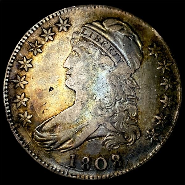1808 Silver Capped Bust Half Dollar NEARLY  UNCIRCULATED