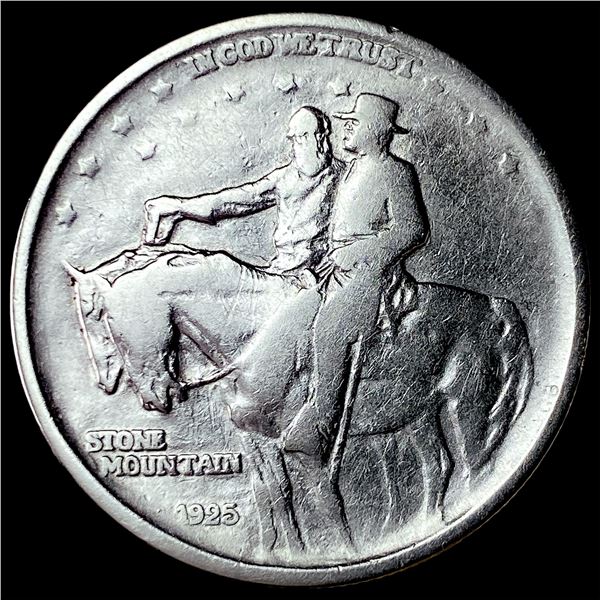 1925 Silver Stone Mountain Half Dollar  LIGHTLY CIRCULATED
