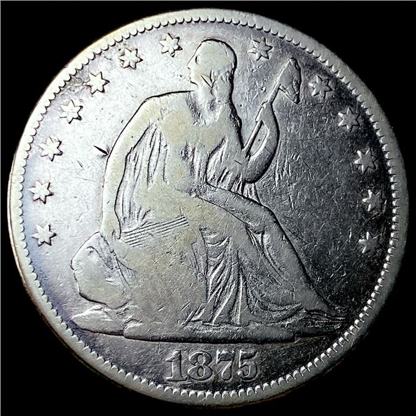1875 Silver Half Dollar NICELY CIRCULATED