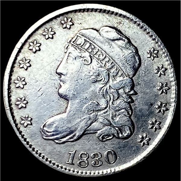 1830 Silver Capped Bust Half Dime CHOICE AU