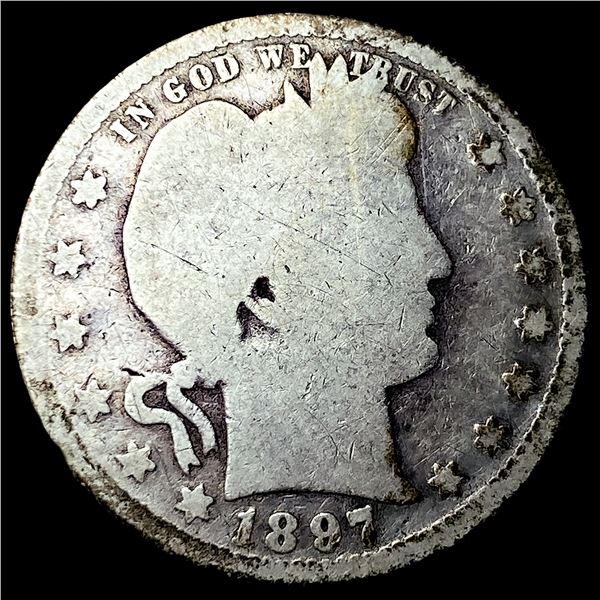 1897-S Silver Barber Quarter NICELY  CIRCULATED