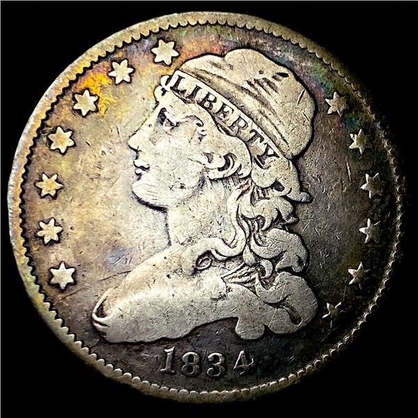 1834 Silver Capped Bust Quarter LIGHTLY  CIRCULATED