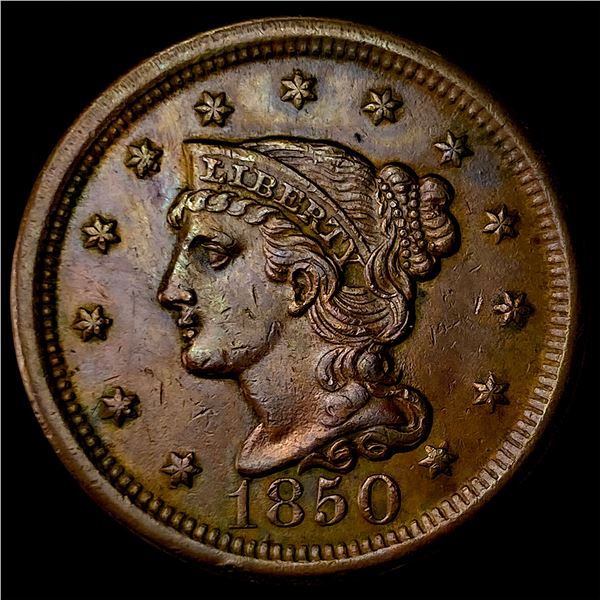 1850 Braided Hair Large Cent UNCIRCULATED