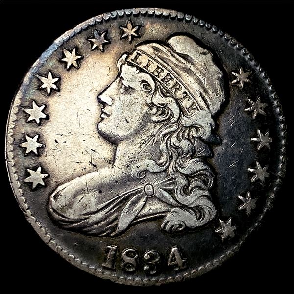 1834 Silver Capped Bust Half Dollar NEARLY  UNCIRCULATED