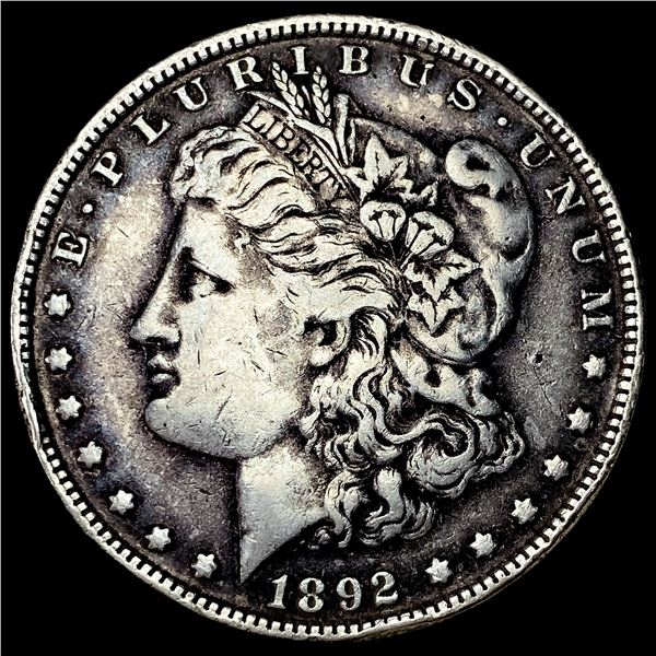 1892 Silver Morgan Dollar ABOUT UNCIRCULATED