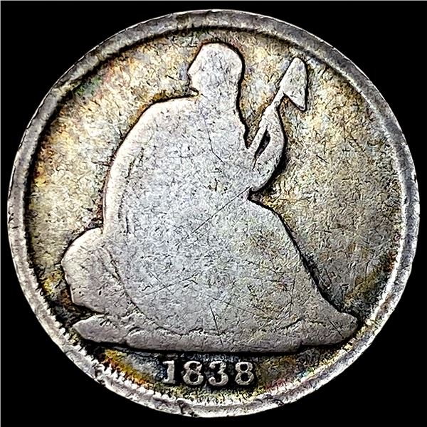 1838-O Silver Seated Liberty Dime NICELY  CIRCULATED