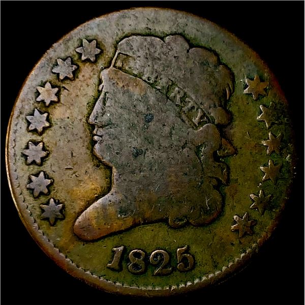 1825 Copper Half Cent NICELY CIRCULATED