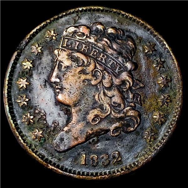 1832 Classic Head Half Cent NEARLY  UNCIRCULATED