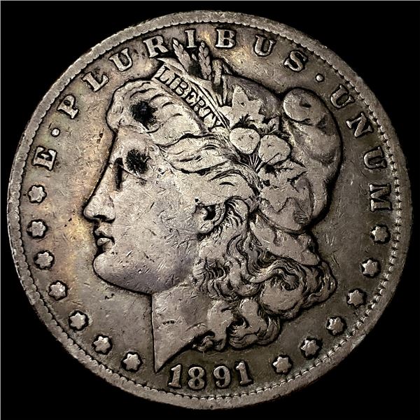 1891-CC Silver Morgan Dollar LIGHTLY  CIRCULATED